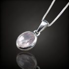 Rózsakvarc ezüst medál