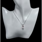 Rózsakvarc ezüst medál