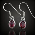 Rubin ezüst fülbevaló