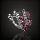 Rubin ezüst fülbevaló