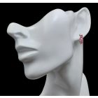 Rubin ezüst fülbevaló