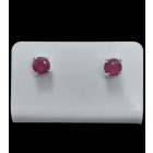 Rubin ezüst fülbevaló