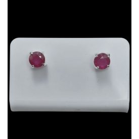 Rubin ezüst fülbevaló