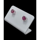 Rubin ezüst fülbevaló