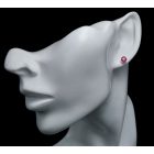 Rubin ezüst fülbevaló