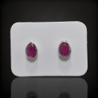 Rubin ezüst fülbevaló