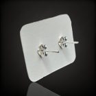 Rubin ezüst fülbevaló