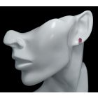 Rubin ezüst fülbevaló