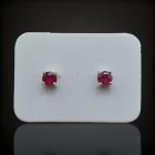 Rubin ezüst fülbevaló