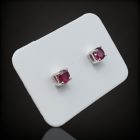 Rubin ezüst fülbevaló