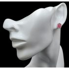 Rubin ezüst fülbevaló