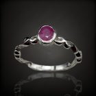 Rubin ezüst gyűrű