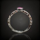 Rubin ezüst gyűrű