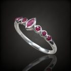 Rubin ezüst gyűrű