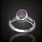Rubin ezüst gyűrű
