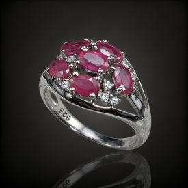 Rubin ezüst gyűrű
