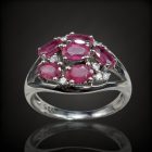 Rubin ezüst gyűrű