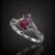 Rubin ezüst gyűrű