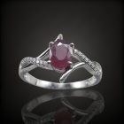 Rubin ezüst gyűrű