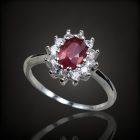 Rubin ezüst gyűrű