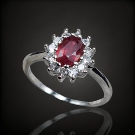 Rubin ezüst gyűrű