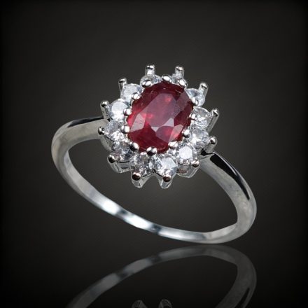 Rubin ezüst gyűrű