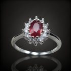 Rubin ezüst gyűrű
