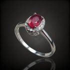 Rubin ezüst gyűrű