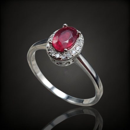 Rubin ezüst gyűrű