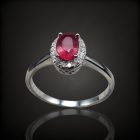 Rubin ezüst gyűrű