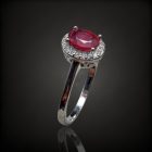 Rubin ezüst gyűrű