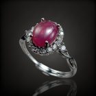 Rubin ezüst gyűrű