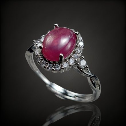 Rubin ezüst gyűrű