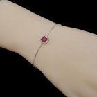 Rubin ezüst karkötő