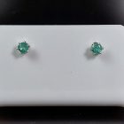 Smaragd ezüst fülbevaló