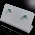 Smaragd ezüst fülbevaló