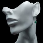 Smaragd ezüst fülbevaló