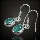 Smaragd ezüst fülbevaló