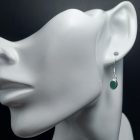 Smaragd ezüst fülbevaló