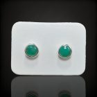 Smaragd ezüst fülbevaló