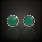 Smaragd ezüst fülbevaló