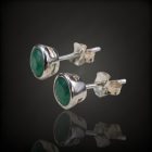 Smaragd ezüst fülbevaló