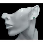 Smaragd ezüst fülbevaló