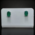 Smaragd ezüst fülbevaló