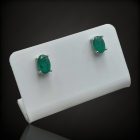 Smaragd ezüst fülbevaló