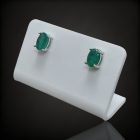 Smaragd ezüst fülbevaló