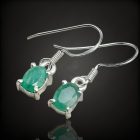 Smaragd ezüst fülbevaló