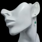 Smaragd ezüst fülbevaló