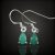Smaragd ezüst fülbevaló