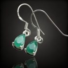 Smaragd ezüst fülbevaló